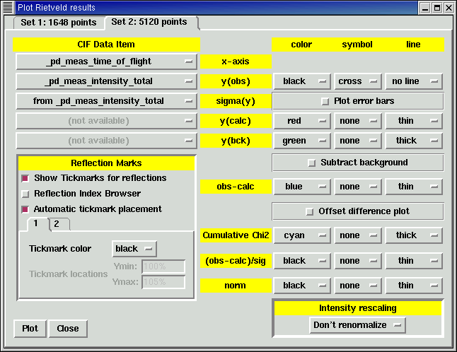 example pdCIFplot screen display